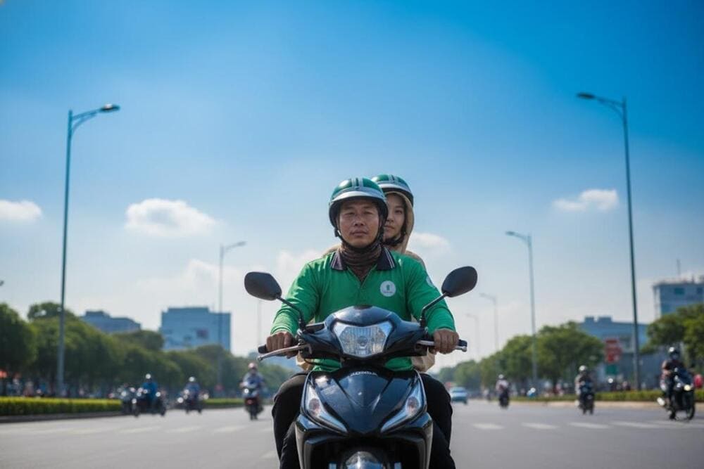 Ở trong nội đ&ocirc;, bạn c&oacute; thể đi xe &ocirc;m c&ocirc;ng nghệ để đến ch&ugrave;a Ph&aacute;p V&acirc;n.